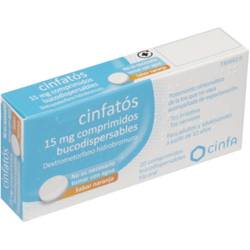 CINFATOS 15 MG COMPRIMIDOS BUCODISPERSABLES , 20 comprimidos (PVC-PVDC/Al)