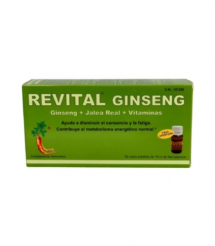 Revital ginseng+jalea real+vit c 20 amp