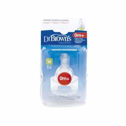 Tetina silicona - dr brown´s natural flow estandar (recien nacido n1 2 unidades)