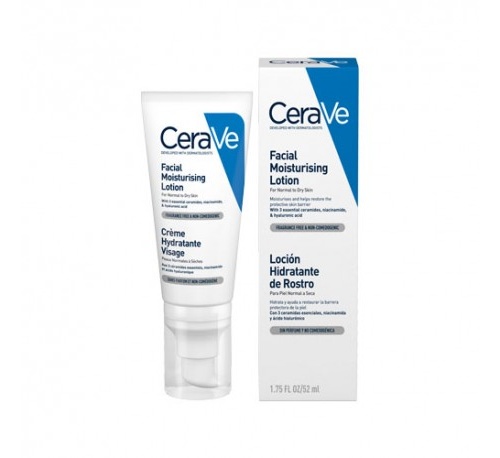 Cerave locion hidratante de rostro piel normal  1 envase 52 ml