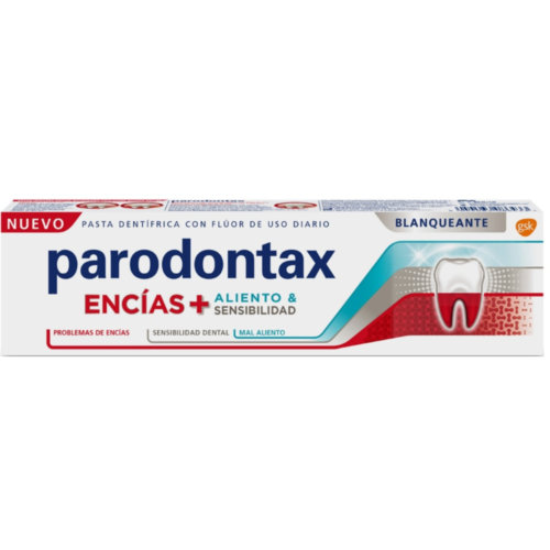 Parodontax encias + aliento & sensibilidad blanqueante 1 tubo 75 ml