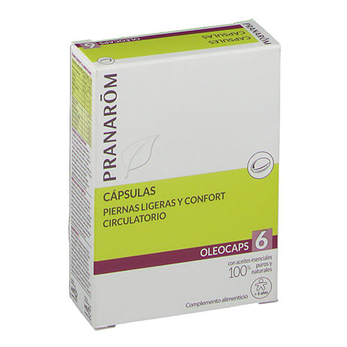 Pranarom oleocaps 6 - piernas ligeras y confort circulatorio