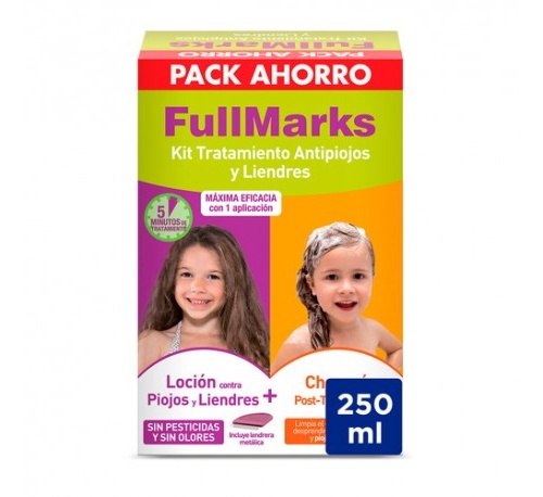 Fullmarks antipiojos y liendres champu + locion - pediculicida (kit 100+150 ml)