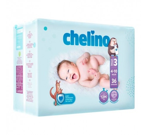 Chelino pañal infantil fashion & love t-3 (4-10kg) 36pañales