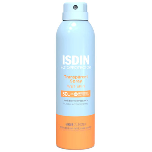 Isdin fotoprotector transparent spray wet skin spf 50  1 envase 250 ml
