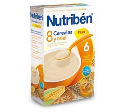 Nutriben 8 cereales y miel fibra  600 g