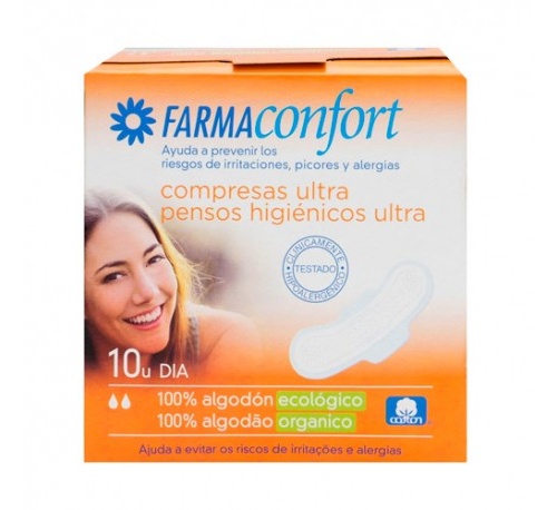 Farmaconfort compresas ultra dia 10u (100%algodon ecologico)