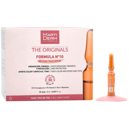 Martiderm ampollas formula nº 10 hd color touch spf30 30u