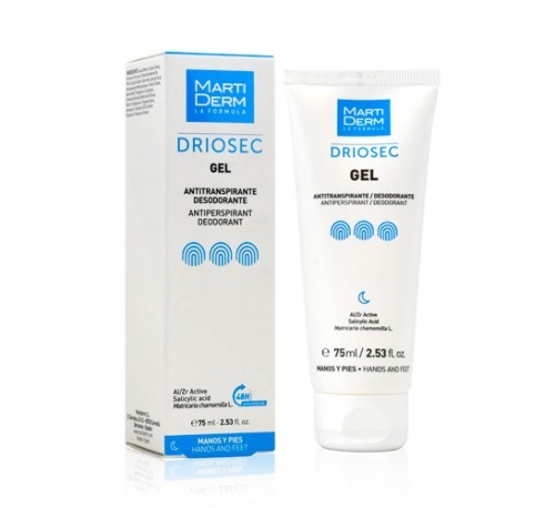 Martiderm driosec (manos-pies) antitranspirante  gel 75 ml