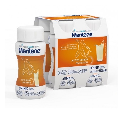 Meritene drink (125 ml 4 botellas vainilla)