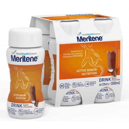 Meritene drink (125 ml 4 botellas chocolate)