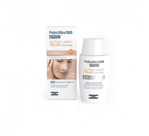 Isdin fotoultra 100 active unify  1 envase 50 ml color