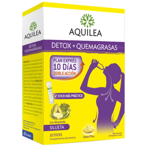 Aquilea detox+quemagrasas 10 sticks (sabor piña)