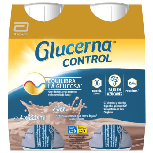 Glucerna control cafe 4x220 ml (bajo en azucar)