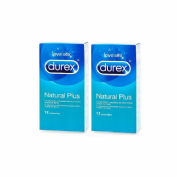Durex preservativo natural plus  2 x 12u (duplo)