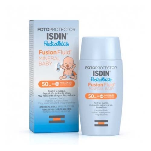Fotoprotector isdin pediatrics mineral baby fusion fluid spf-50+50 ml