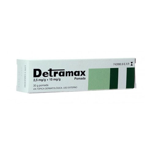 DETRAMAX 2,5 mg/g + 15 mg/g POMADA , 1 tubo de 30 g
