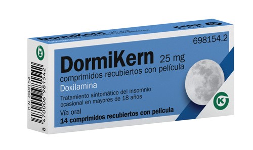 DORMIKERN 25 MG COMPRIMIDOS RECUBIERTOS CON PELICULA , 14 comprimidos