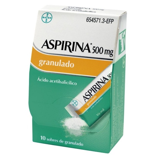 ASPIRINA 500 mg GRANULADO , 10 sobres