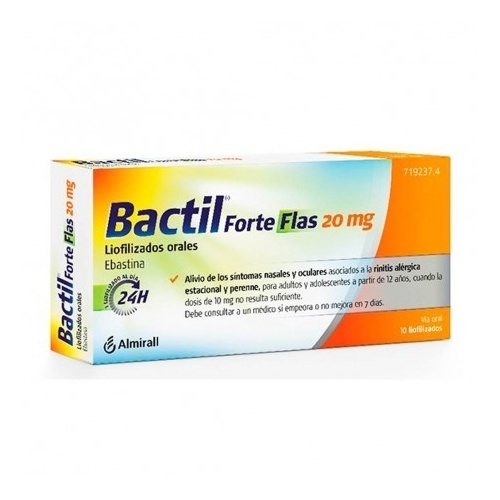 BACTIL FORTE FLAS 20 MG LIOFILIZADOS ORALES, 10 liofilizados orales