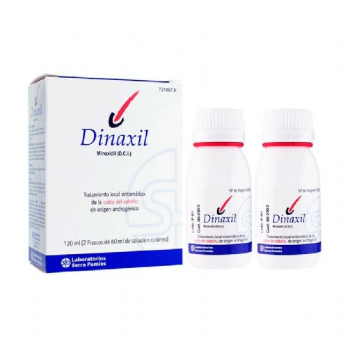 DINAXIL 50 MG/ML SOLUCION CUTANEA, 2 frascos de 120 ml