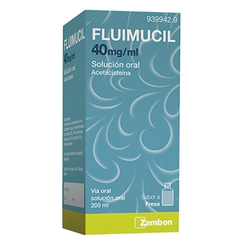 FLUIMUCIL 40mg/ml SOLUCION ORAL , 1 frasco de 200 ml