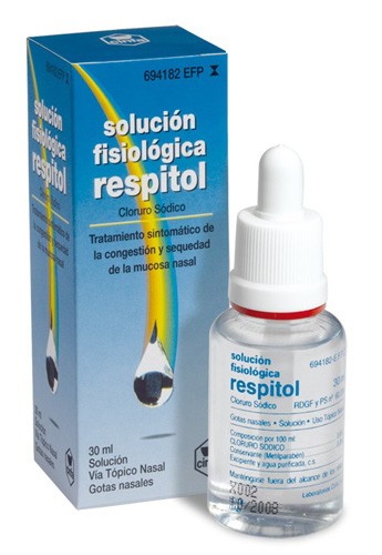 SOLUCION FISIOLOGICA RESPITOL 8,5 mg/ml GOTAS NASALES , 1 frasco de 30 ml