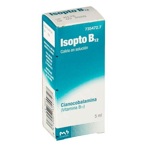 ISOPTO B12 0,5 MG/ML COLIRIO EN SOLUCION , 1 frasco de 5 ml