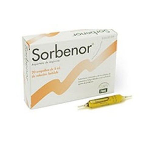 SORBENOR 1g SOLUCION ORAL , 20 ampollas bebibles de 5 ml