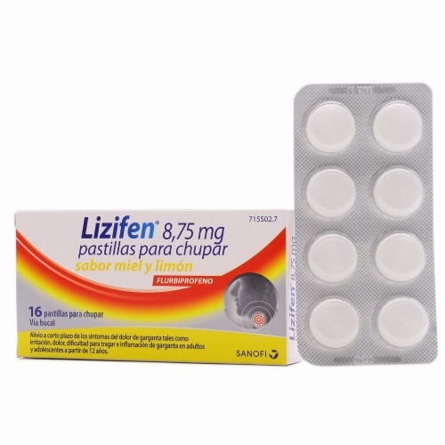 LIZIFEN 8,75 MG PASTILLAS PARA CHUPAR SABOR MIEL Y LIMON 16 pastillas