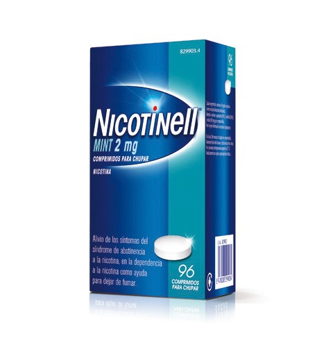 NICOTINELL MINT 2 mg COMPRIMIDOS PARA CHUPAR, 96 comprimidos