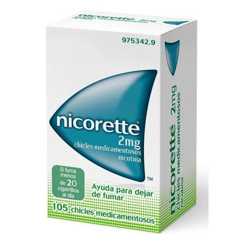 NICORETTE 2 mg CHICLES MEDICAMENTOSOS, 105 chicles
