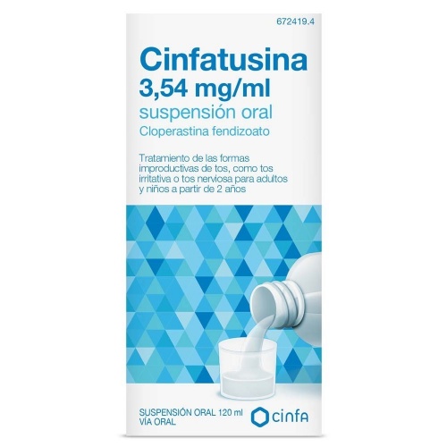CINFATUSINA 3,54 mg/ml SUSPENSIÓN ORAL, 1 frasco de 120 ml (vidrio)