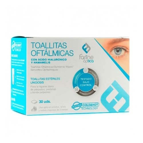 Farline toallitas oftalmicas ah cold&hot 30 toallitas