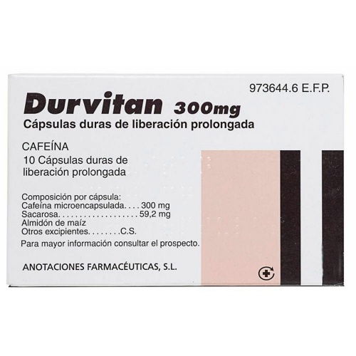 DURVITAN 300 mg CAPSULAS DURAS DE LIBERACION PROLONGADA, 10 cápsulas