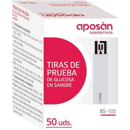 Tiras reactivas glucemia - aposan (50 unidades)