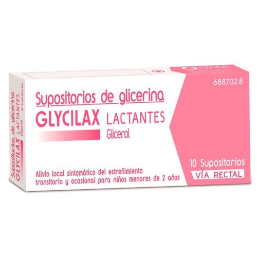 GLYCILAX LACTANTES SUPOSITORIOS , 10 supositorios