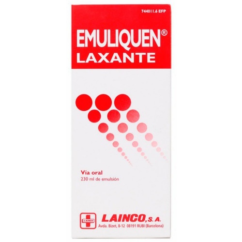 EMULIQUEN LAXANTE 478,26 mg/ml + 0,3 mg/ml EMULSION ORAL , 1 frasco de 230 ml
