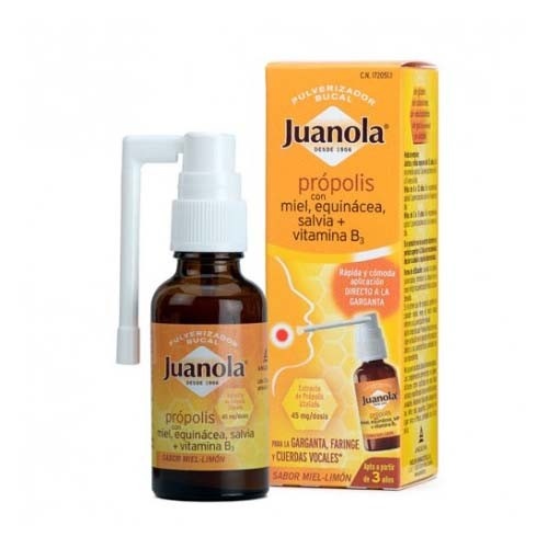 Juanola propolis pulverizador bucal 30 ml (miel+equinacea+salvia+vit b3)