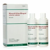 MINOXIDIL VIÑAS 50 mg/ml SOLUCION CUTANEA , 2 frascos de 120 ml