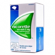 NICORETTE ICE MINT 2 mg CHICLES MEDICAMENTOSOS, 105 chicles
