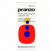 PRANZO 62,5 / 1,25 / 0,5 mg/ml SOLUCION ORAL, 1 frasco de 200 ml
