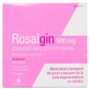 ROSALGIN 500 mg GRANULADO PARA SOLUCION VAGINAL, 10 sobres