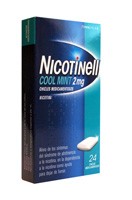 NICOTINELL COOL MINT 2 mg CHICLE MEDICAMENTOSO, 24 chicles