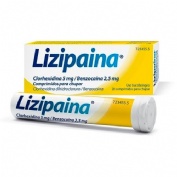 LIZIPAINA CLORHEXIDINA 5 MG/BENZOCAINA 2,5 MG COMPRIMIDOS PARA CHUPAR ,20 comprimidos