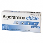 BIODRAMINA 20 mg CHICLES MEDICAMENTOSOS , 6 chicles