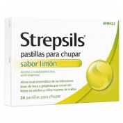 STREPSILS pastillas para chupar sabor limon, 24 pastillas